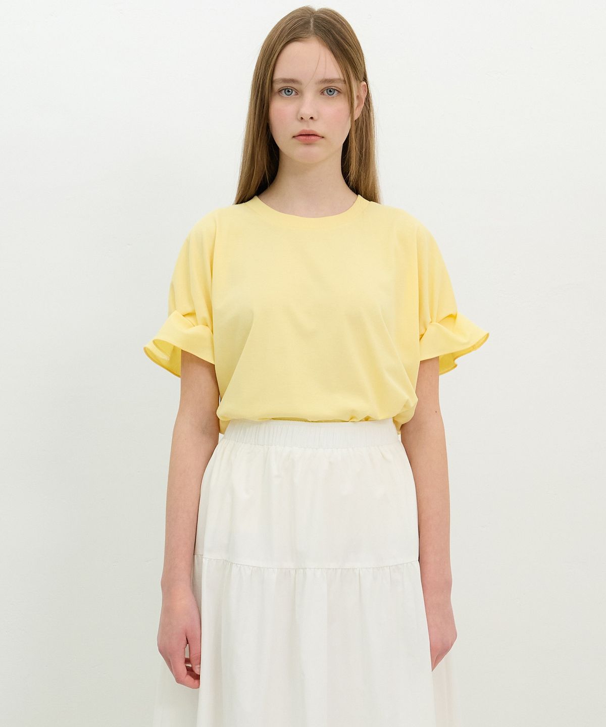 올리브 데 올리브(OLIVE DES OLIVE) 소매 변형 져지 티셔츠 OH5ME4890