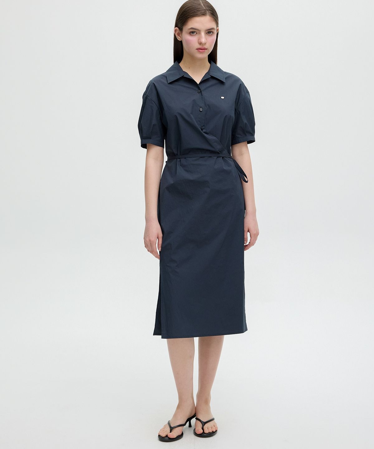 올리브 데 올리브(OLIVE DES OLIVE) 셔츠형 랩스타일 원피스 OW5MO5520