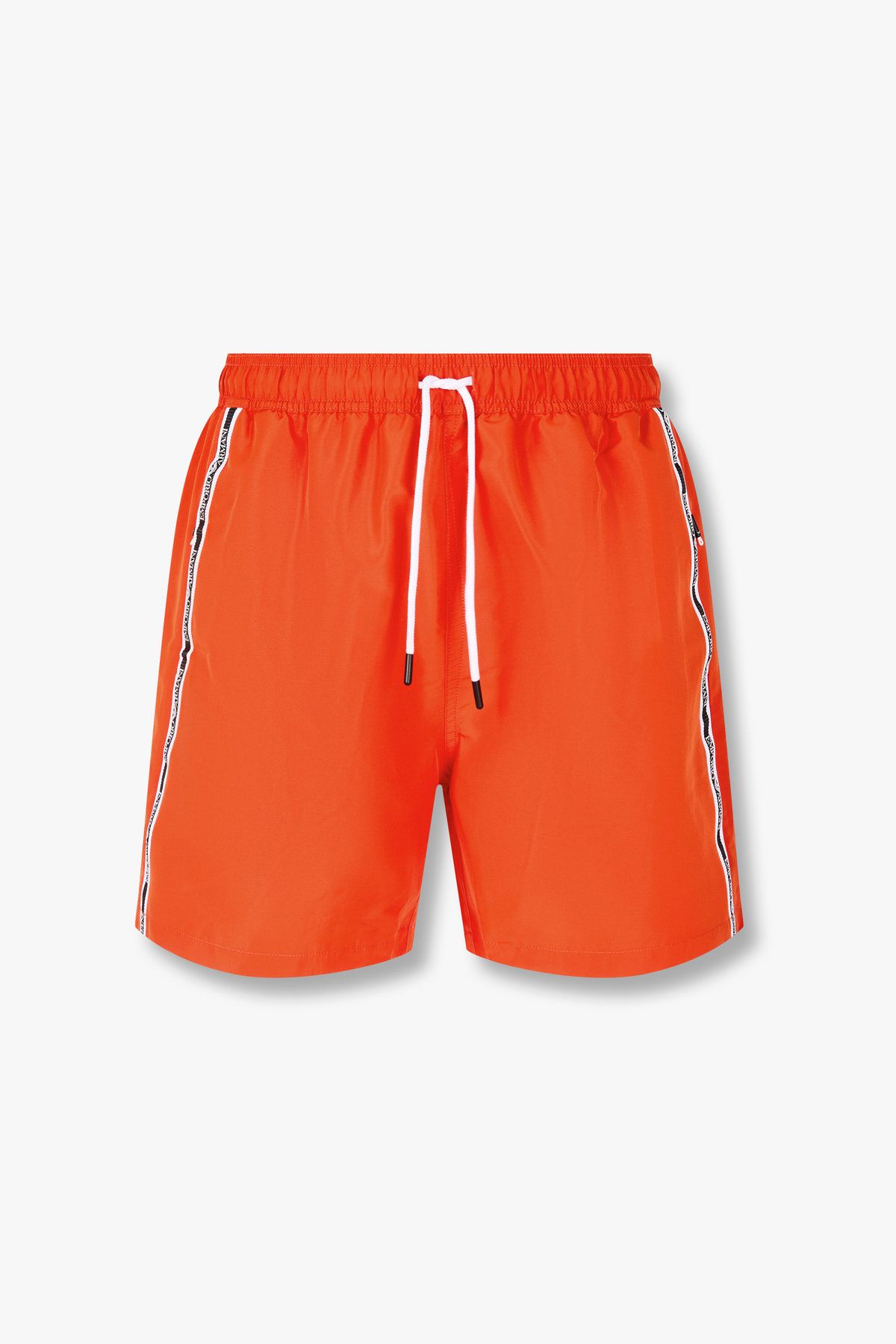 엠포리오 아르마니 언더웨어(EMPORIO ARMANI UNDERWEAR) 남성 사이드 로고 비치 쇼츠  레드 0815121006