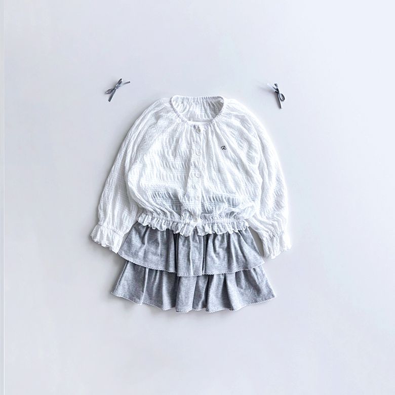 (메쉬)셀린 가디건+샤크라 스커트 SET