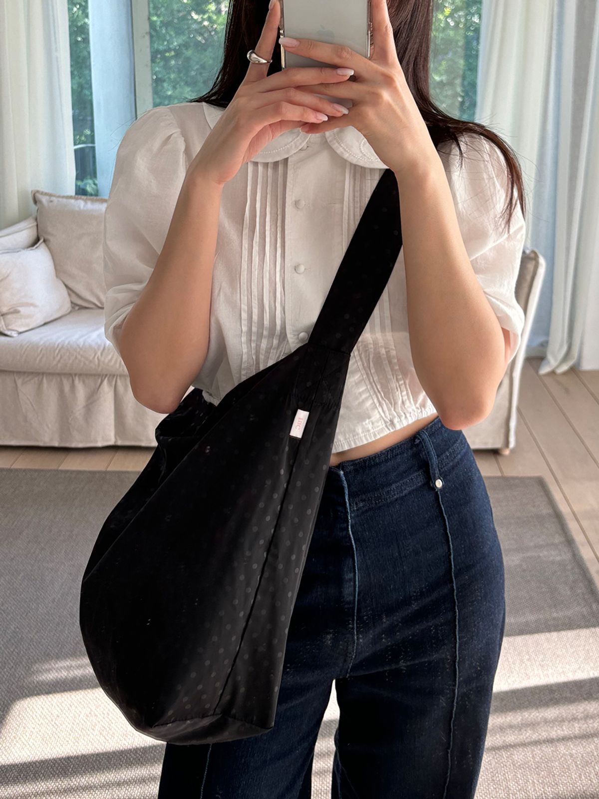 하이칙스(HIGH CHEEKS) Easy Shoulder Bag(Dot)_HC2534BG001M