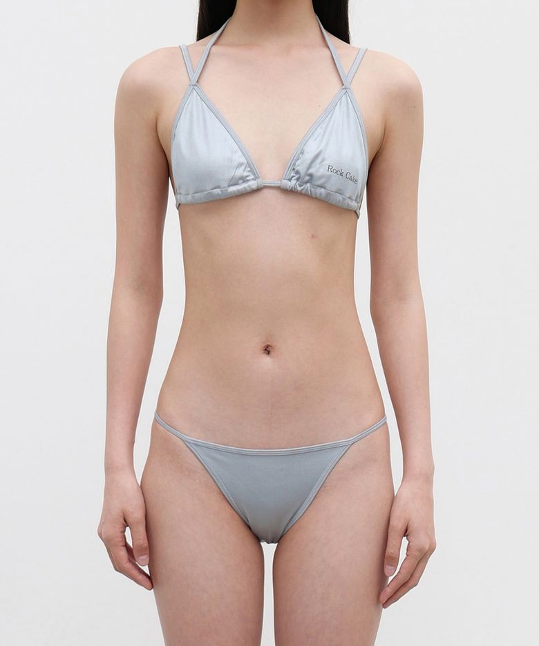 Pureline Logo Bikini Bottom - Gray