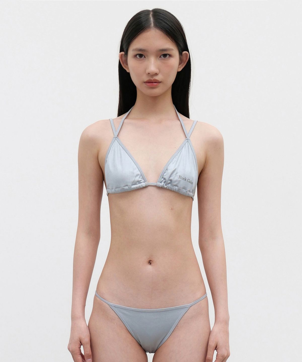 락케이크(ROCKCAKE) Pureline Logo Bikini Top - Gray