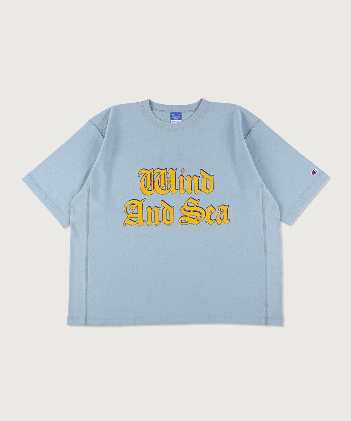 챔피온(CHAMPION) 챔피온 X 윈드앤씨 리버스위브 저지 반팔 티셔츠 Bright Blue
