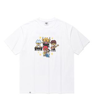 CAVISH X LELBO BROWN U.K TOUR SS TEE WHITE(CV2FMUT547C)