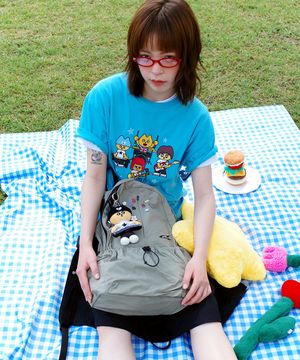 CAVISH X LELBO BROWN U.K TOUR SS TEE BLUE(CV2FMUT547C)