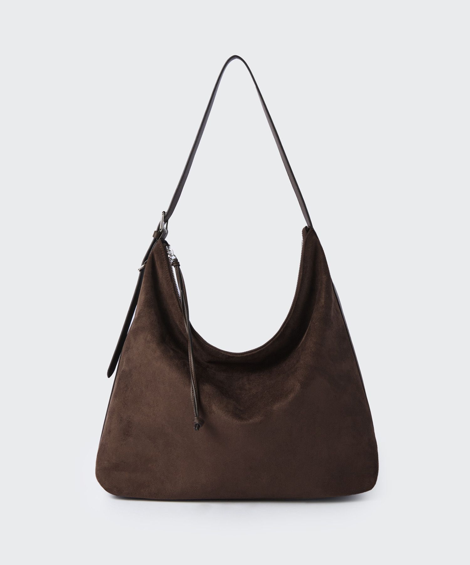 ☆MUCENT☆ Eco Suede Shoulder Bag Unisex 2 Colors Suede Shoulder Bag, Soft Leather Croissant Bag, Minimal