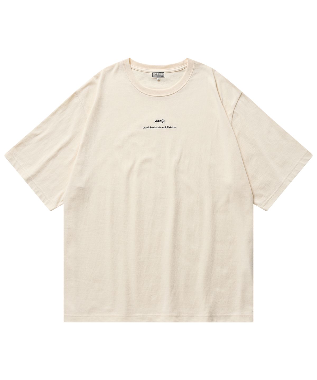 필프(PEALP) Slogan Over T-Shirt (Cream)