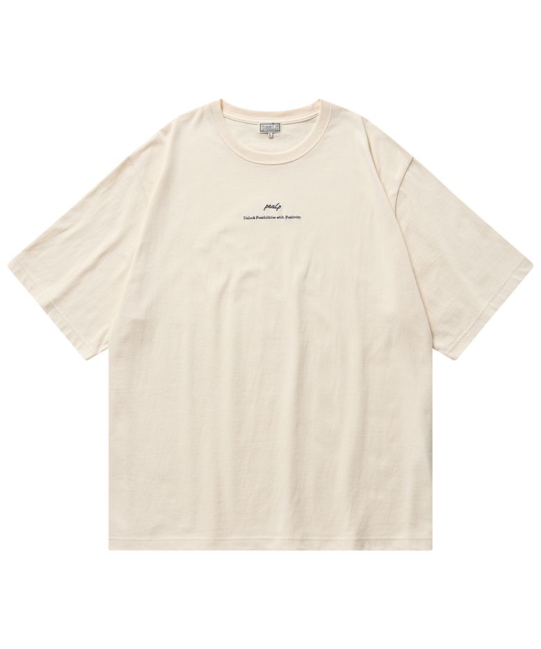 Slogan Over T-Shirt (Cream)