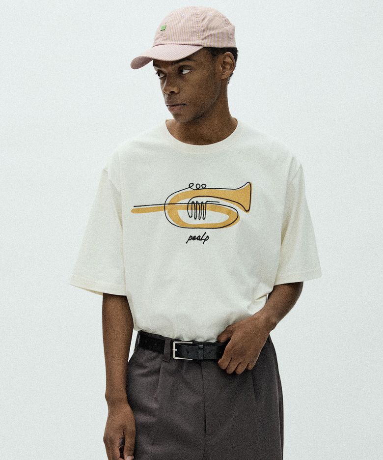 Trumpet Over T-Shirt (Cream)