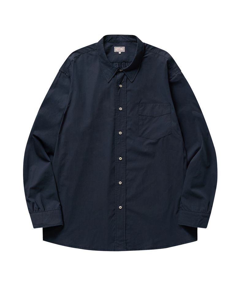 Basic Botton Shirt (Navy)