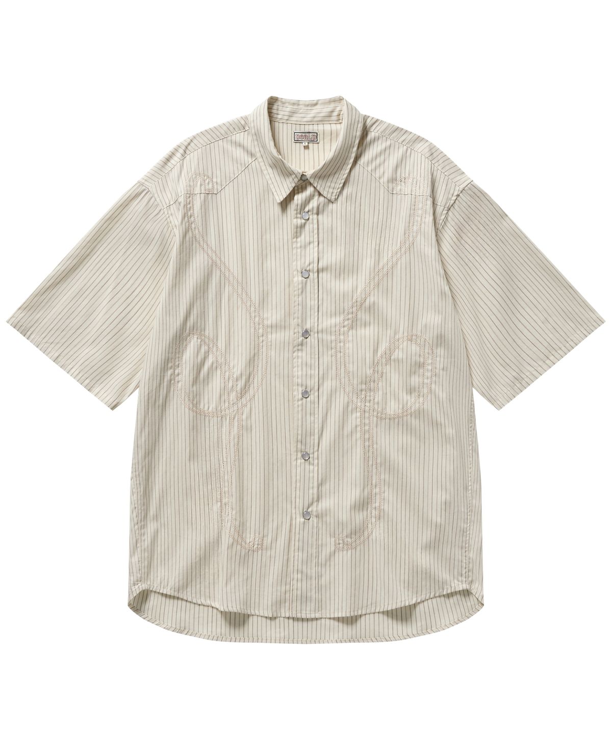 필프(PEALP) Embroidery Lasso ST Half Shirts (Brown)
