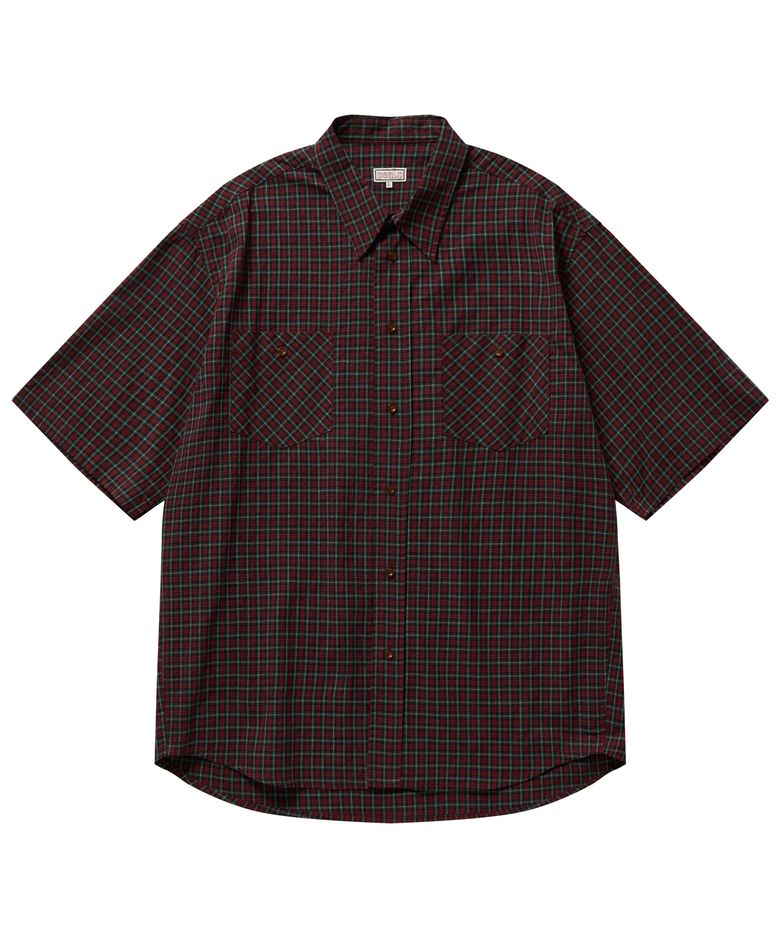 Two-Tone Check Shirts (Red)