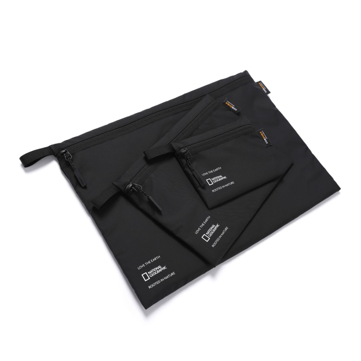 내셔널지오그래픽(NATIONALGEOGRAPHIC) N253AAC550 네이처 3PACK 파우치 BLACK