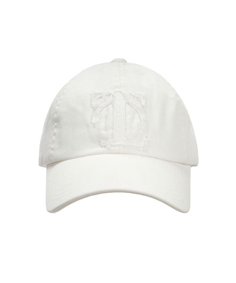 Raw Cut Damage Denim Cap [ White ]