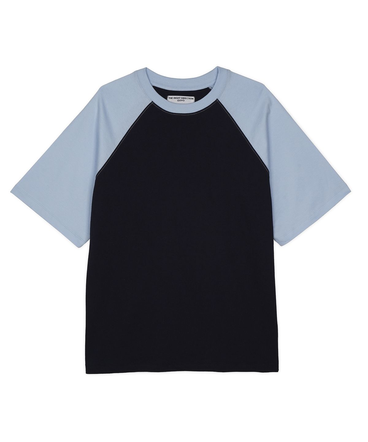 구보(GUVO) 3/5 SLV tee,navy-sora
