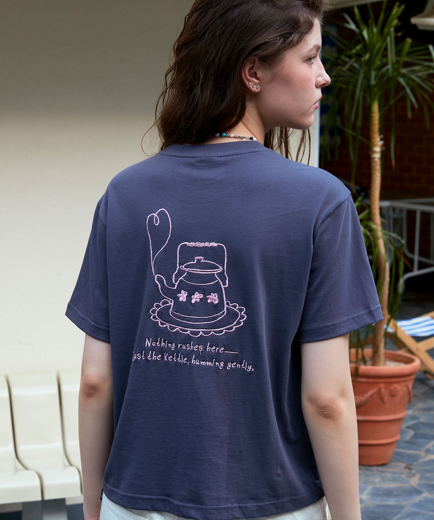 [CPGN STUDIO]★HUMMING KETTLE EMBROIDERY CROP S/S T-SHIRT MUSINSA | CPGN STUDIO Humming Kettle Embroidery CROP Short