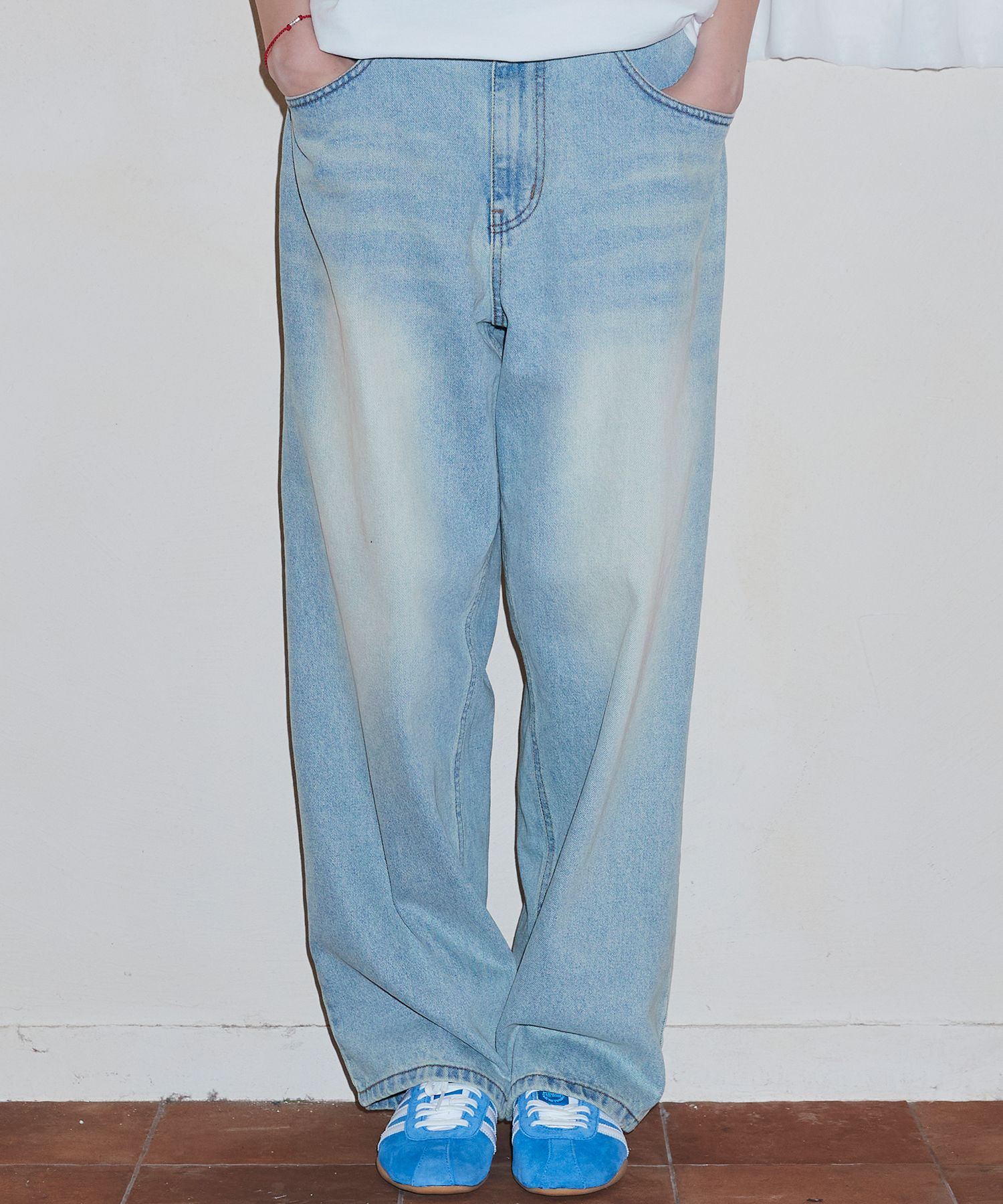 MUSINSA | CPGN STUDIO Wide denim pants light blue