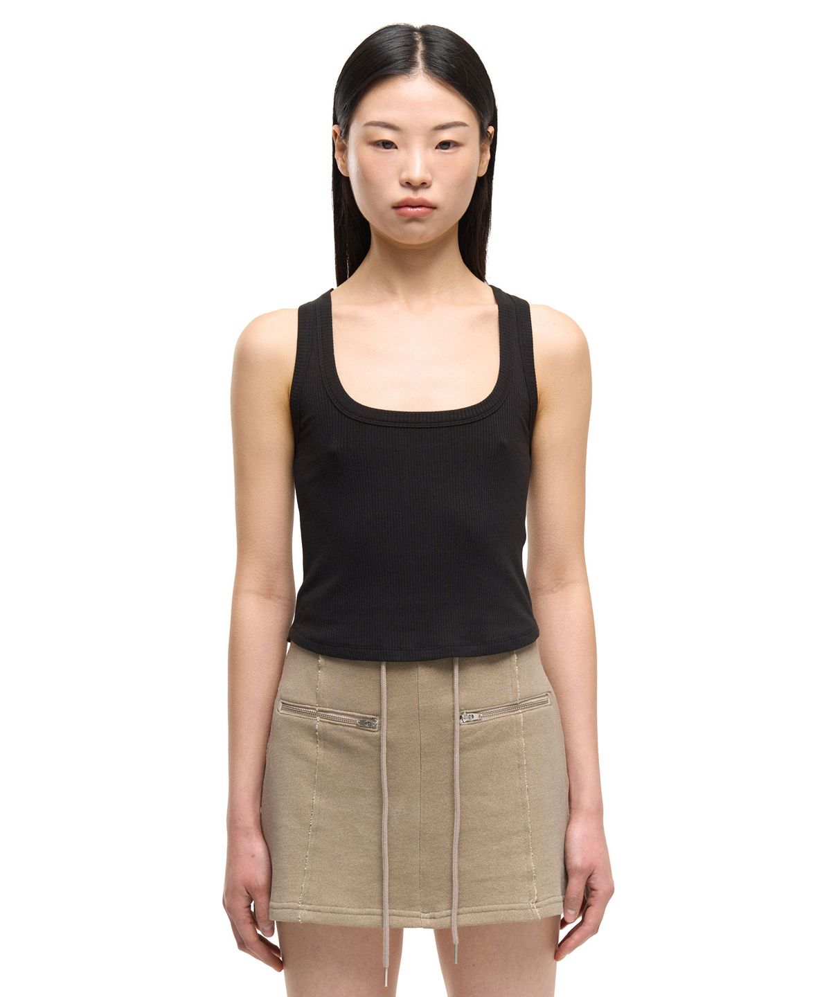 걸스걸스(GIRLSGIRLS) SIMPLE SLEEVELESS - BLACK