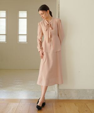 RIBBON TIE DRESS / PINK