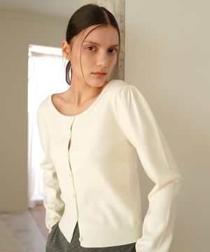 PUFF SLEEVE CARDIGAN / 3COLOR