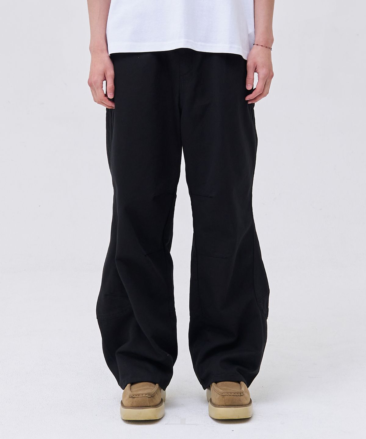 아케시(AKECII) 타마 워시드 코튼 팬츠-블랙