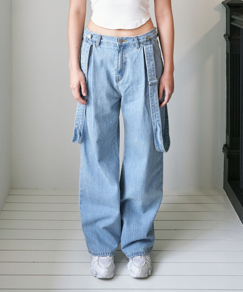 Mid-rise Suspender Jean