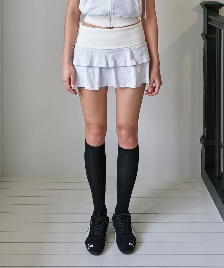 00 Can Can Skirts White Melange