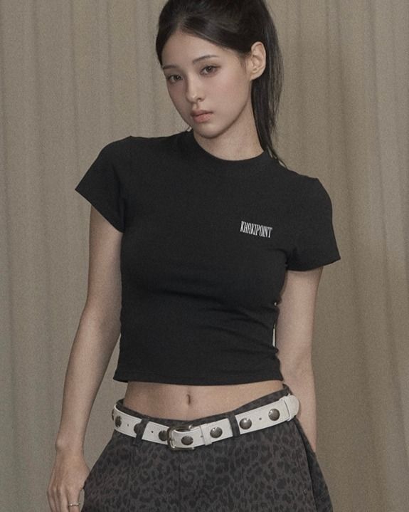 Tシャツ・カットソー KHAKIPOINT Basic Uneck Tshirt (black) MUSINSA | KHAKIPOINT Basic U-neck T-shirt (black)
