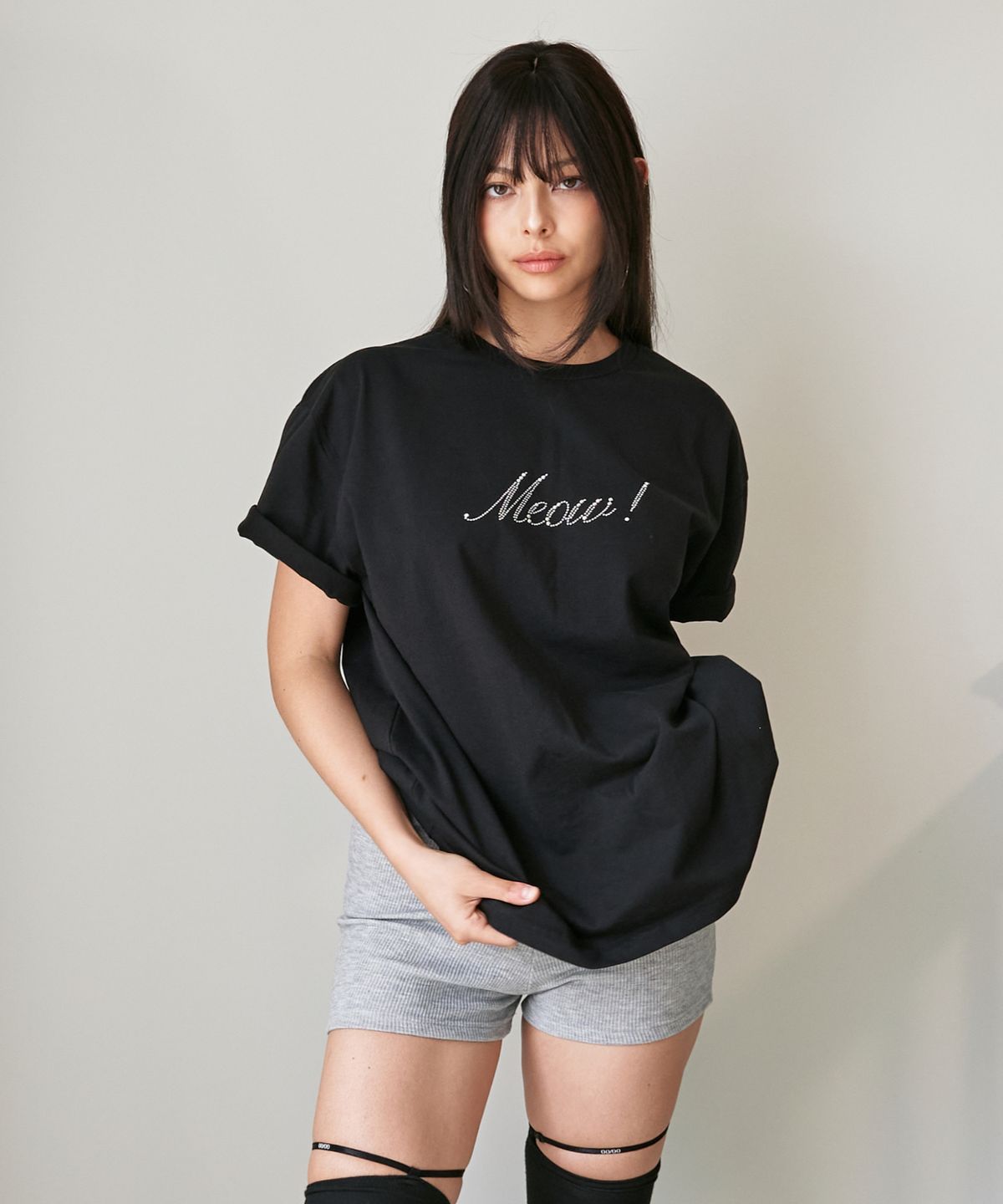 포영(FOUR YOUNG) MEOW! Tee Black (Unisex)
