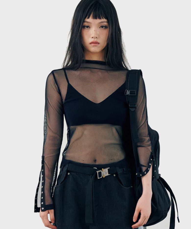 T22.00 Snap Point Mesh Long Sleeve T