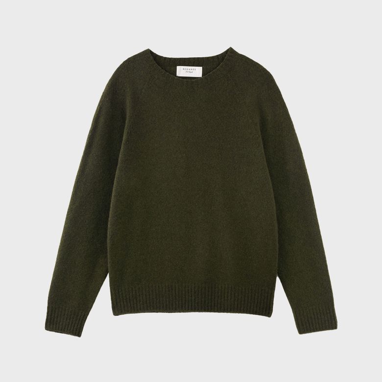 Yak Mohair Essential Knit - Khaki