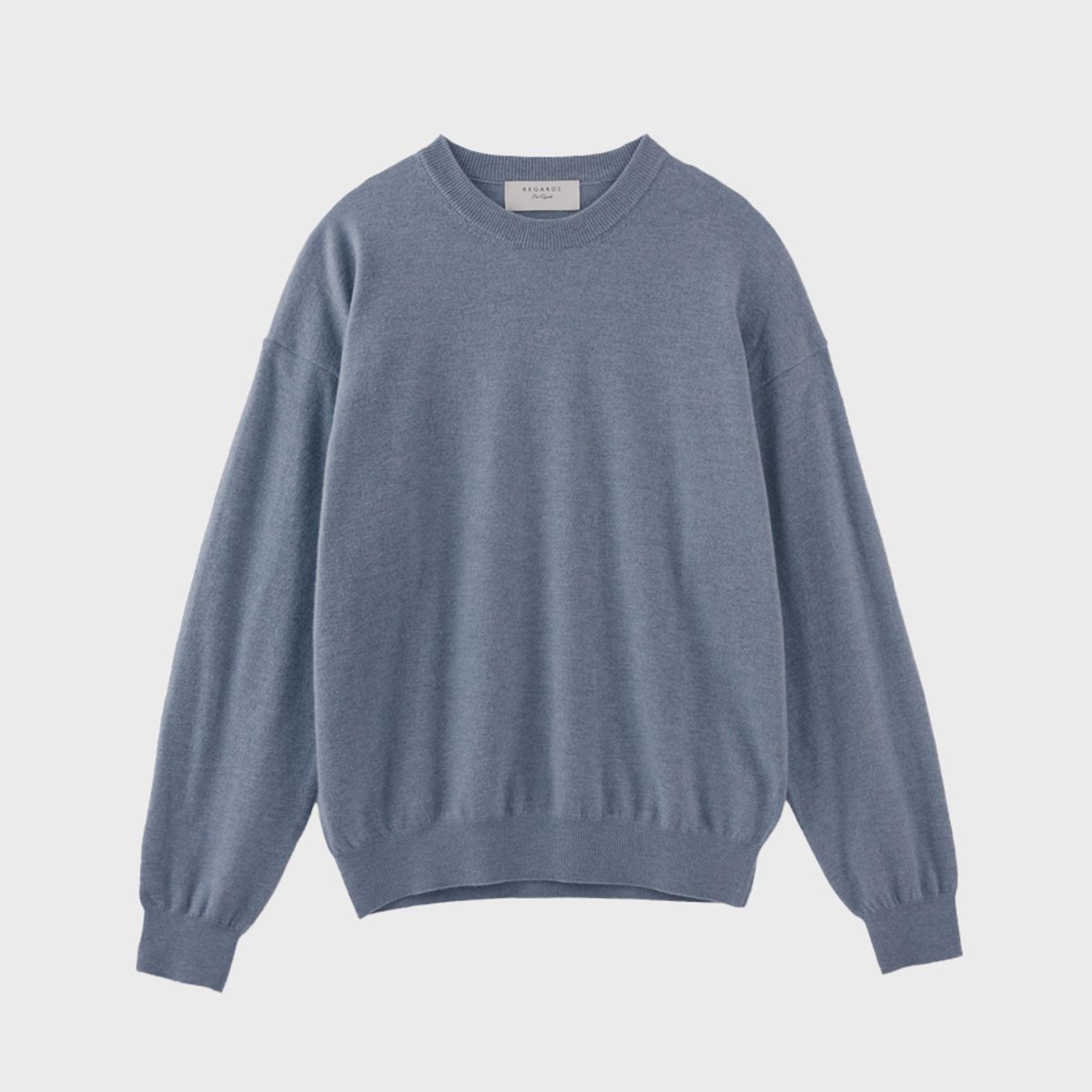 리가즈(REGARDS) Merino Wool Essential Knit - Steel Blue