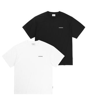 [2PACK]  에센셜 로고 티셔츠