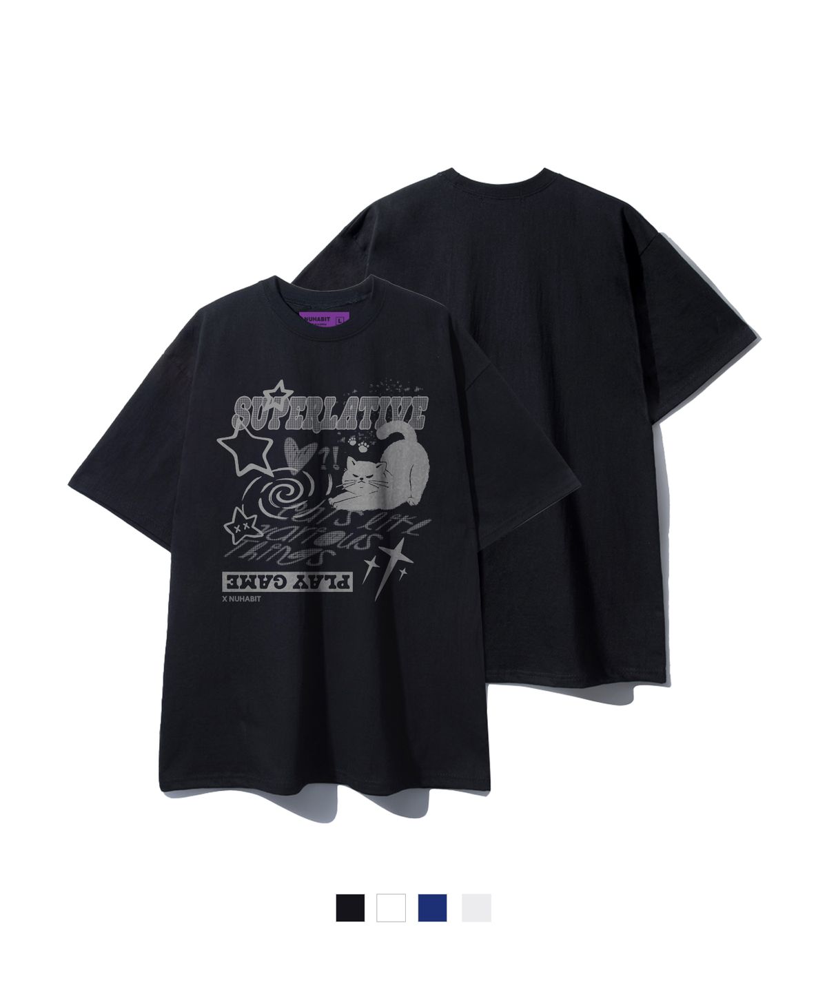 뉴해빗(NUHABIT) N/H CATS FAVORITE THINGS 오버핏 반팔 (SOS2-5NH150)