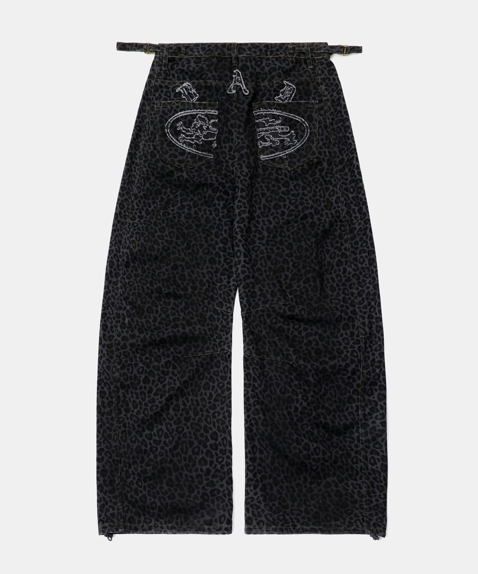 【BADBLOOD】Lion Patch Washed Barrel Pants ♥3Colors MUSINSA | BADBLOOD Lion Patch Washed Barrel Pants - Black