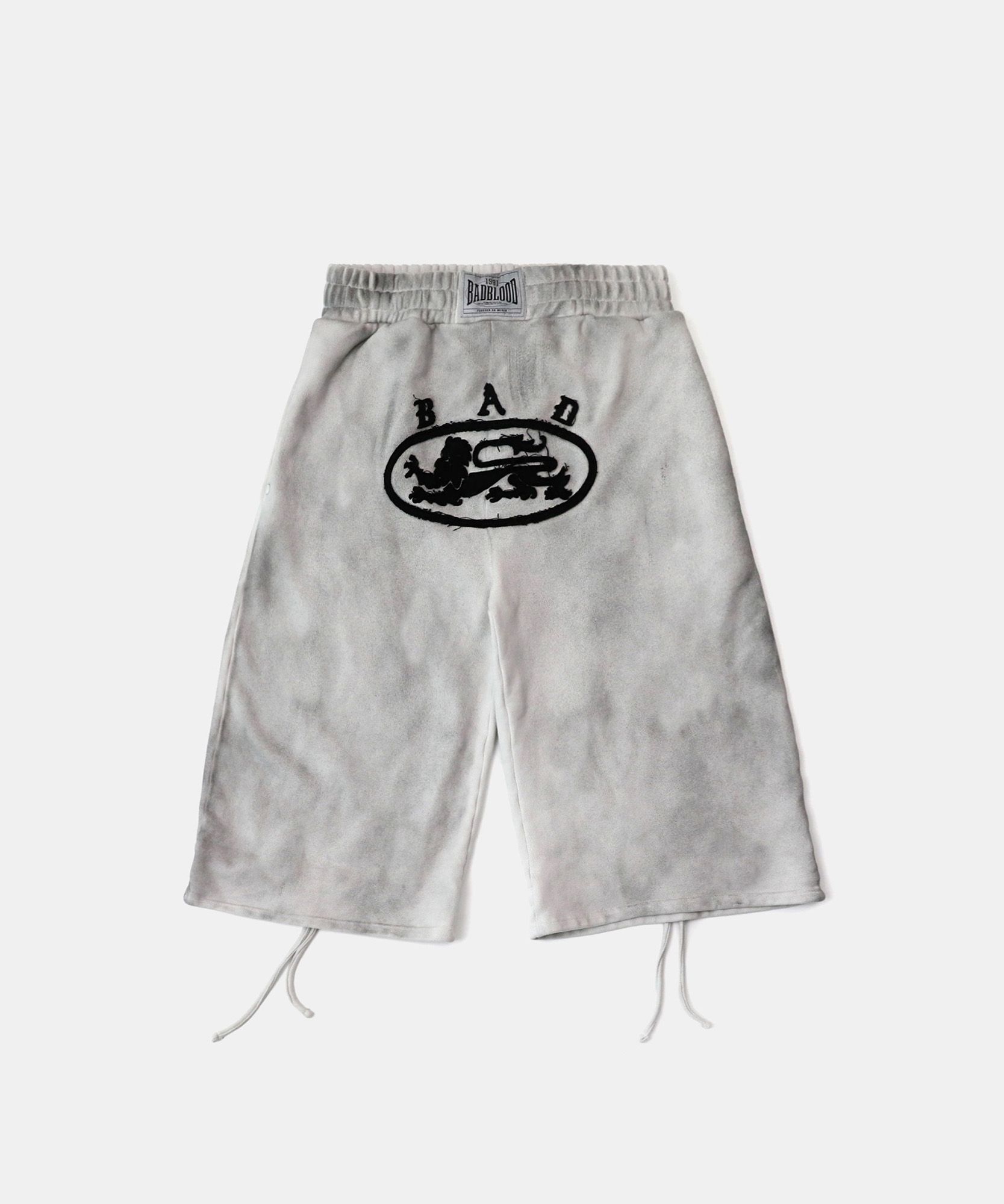 ◆BADBLOOD◆ Mystic Patch Bermuda Pants Washed Black w-srt25 MUSINSA | BADBLOOD Mystic Patch Bermuda Pants - Washed White