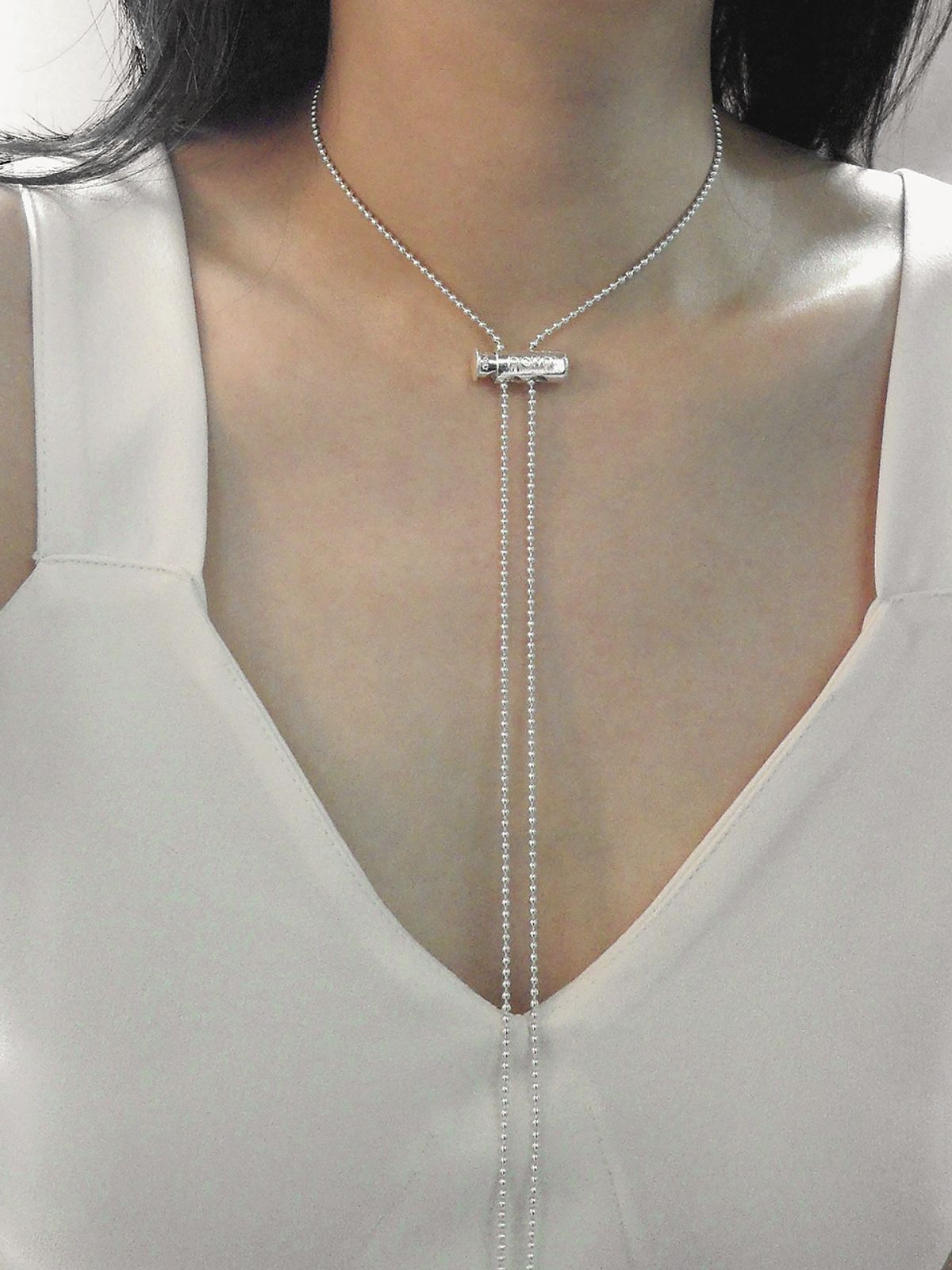 피코먼트(PICOMENT) #006 Stopper Pendant Ball Chain Long Necklace