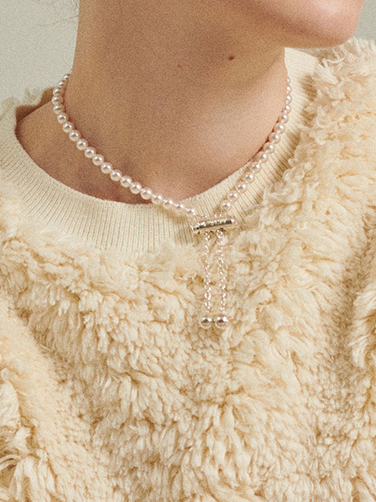피코먼트(PICOMENT) #006 Stopper Pendant Pearl Necklace