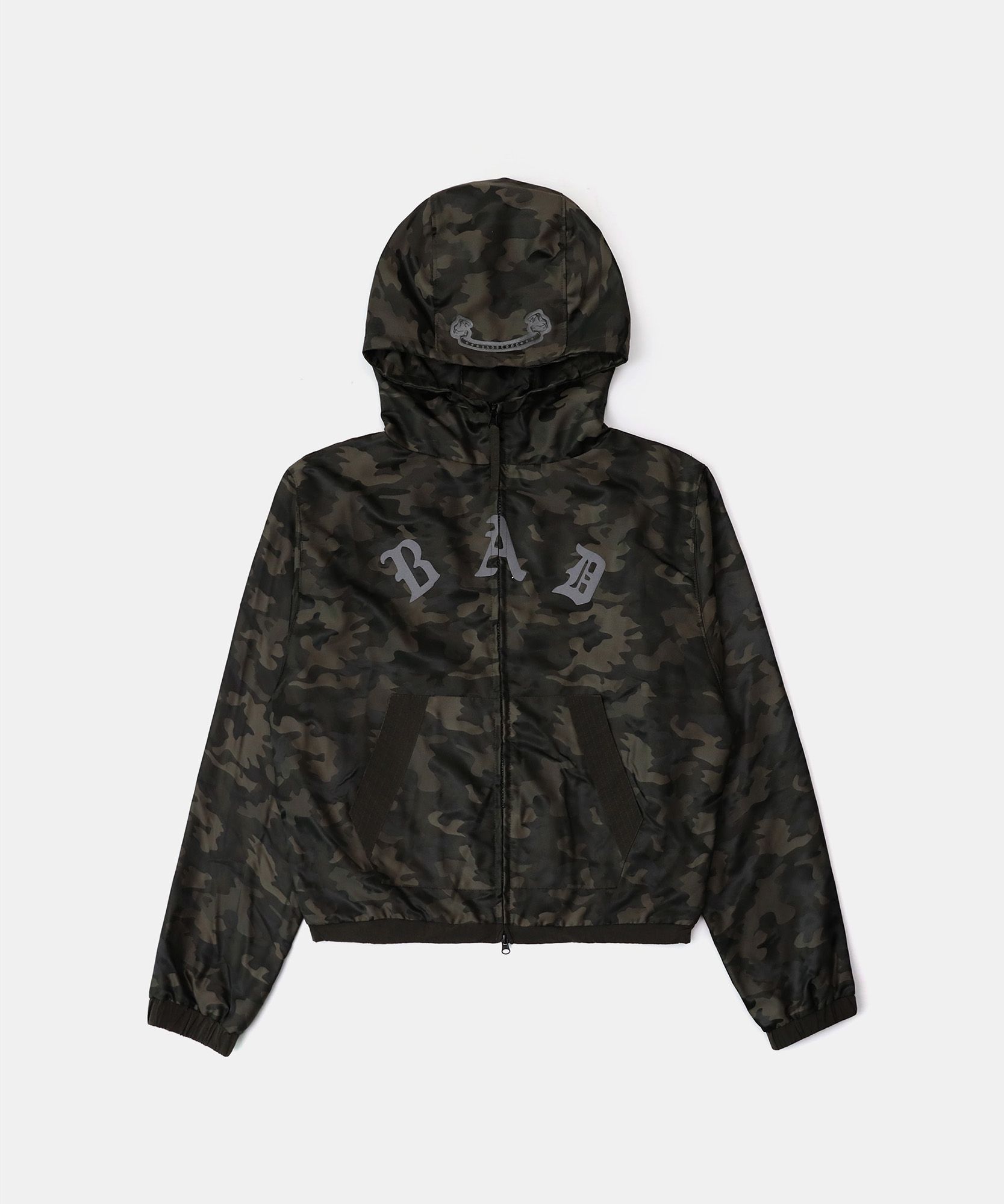 ★BADBLOOD ★CAMO HOOD ZIP UP MUSINSA | BADBLOOD Mystic Nylon Reflective Hooded Zip-Up