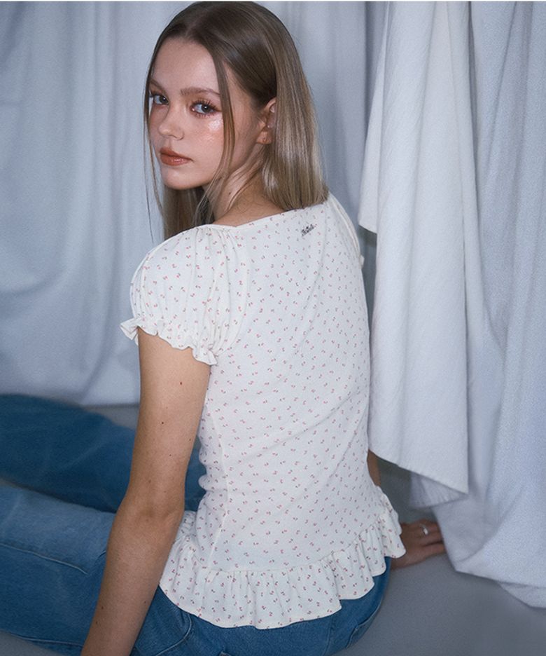 Baby Flower T-shirt [Cream]