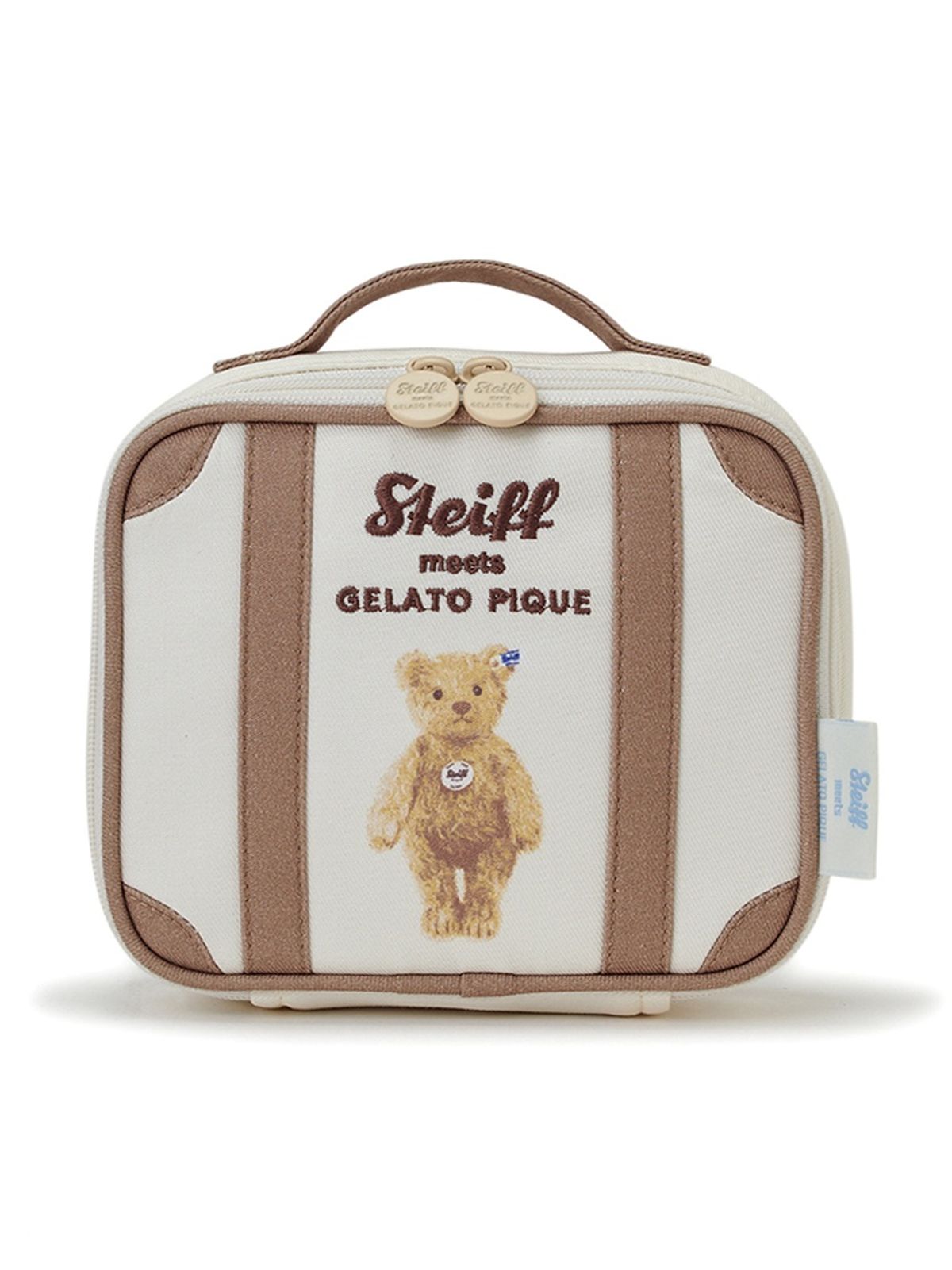 젤라또 피케(GELATO PIQUE) [Steiff] 제임스 자수 수트케이스 파우치 PWGB245675