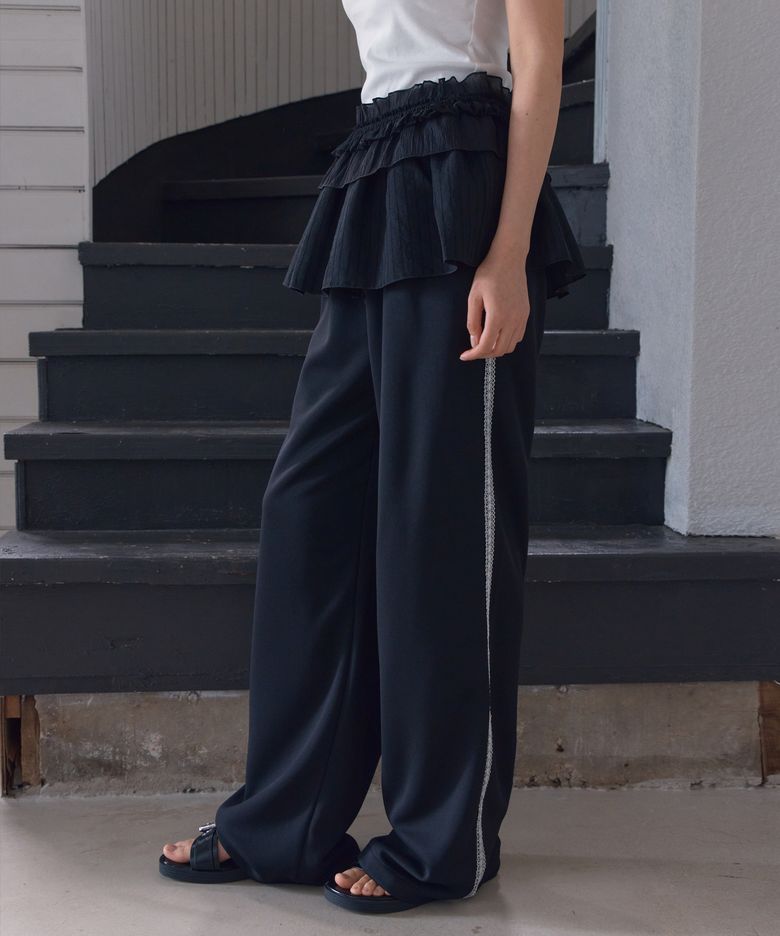 Lace Track Pants (Black)