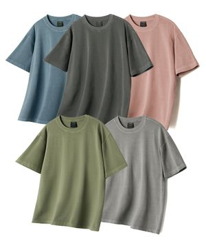 [2PACK] WILD 베이직 피그먼트 반팔 티셔츠_5 COL