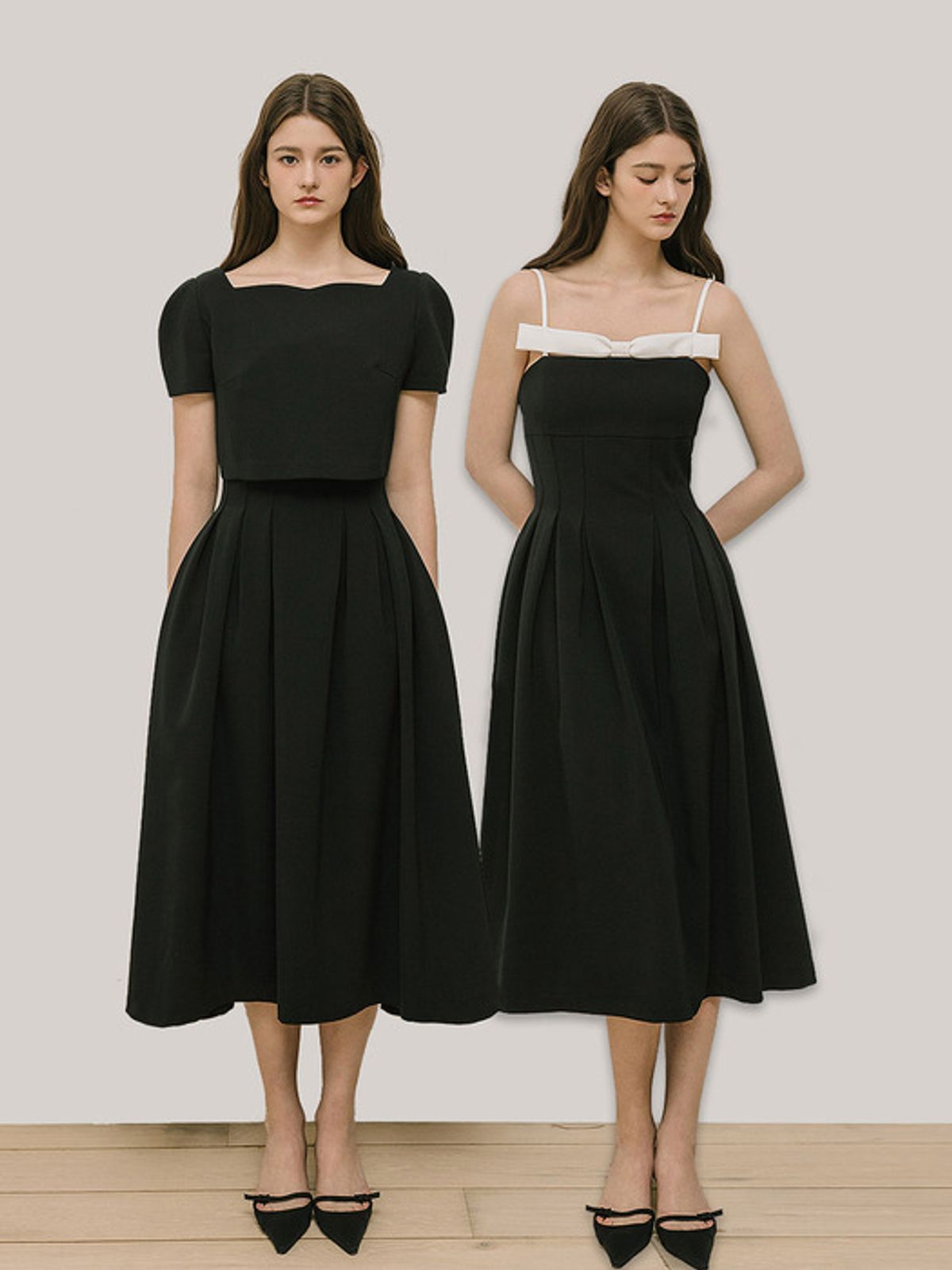 로트르드민(LAUTREDE MIN) Two piece Ribbon Dress
