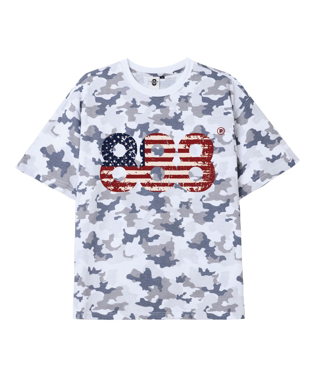 프라임에이트(PRIMATE) USA NUMBER.888 오버핏 카모 반팔티셔츠 3 COLORS