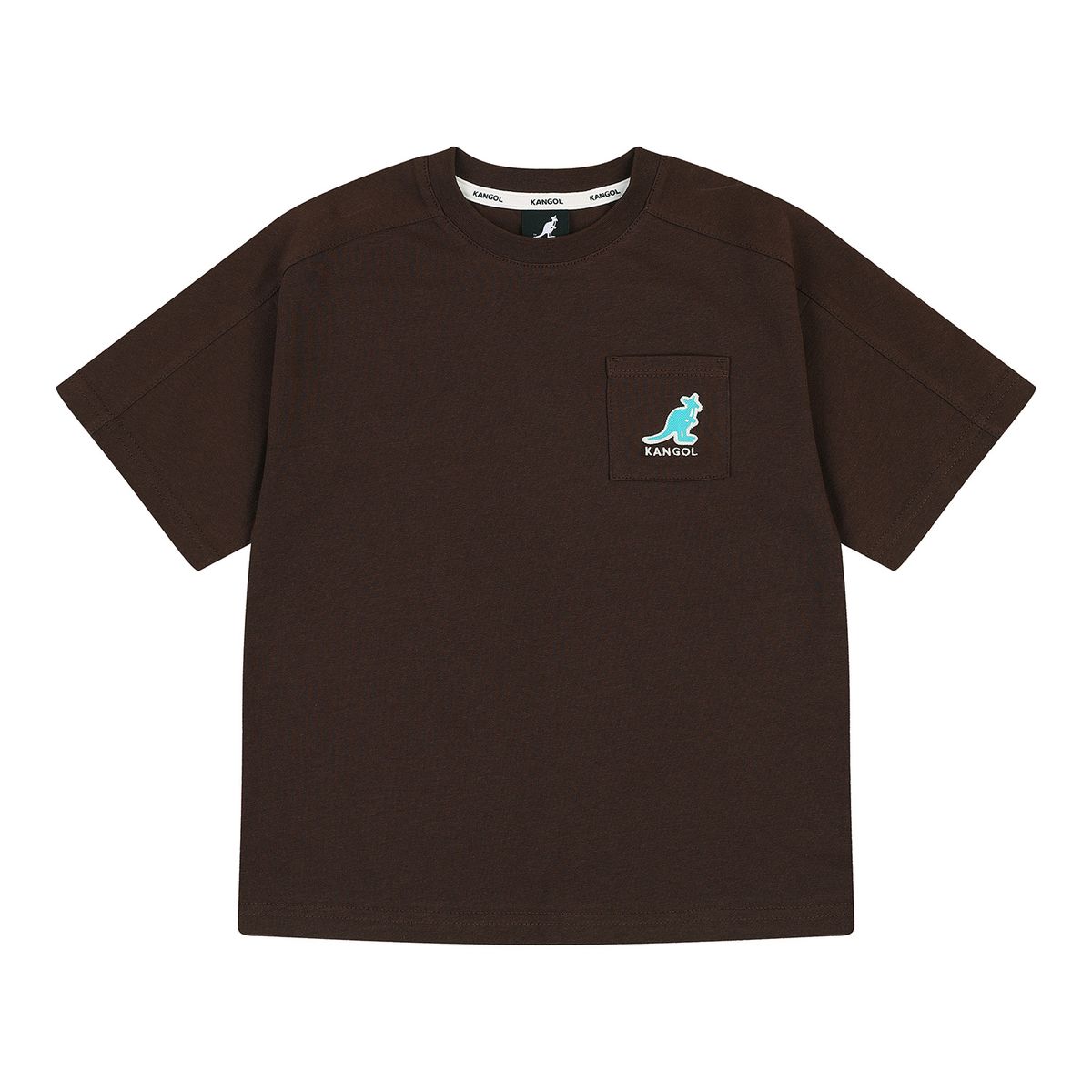 캉골키즈(KANGOL KIDS) 숏 슬리브 포켓 티셔츠 RC 0001 브라운
