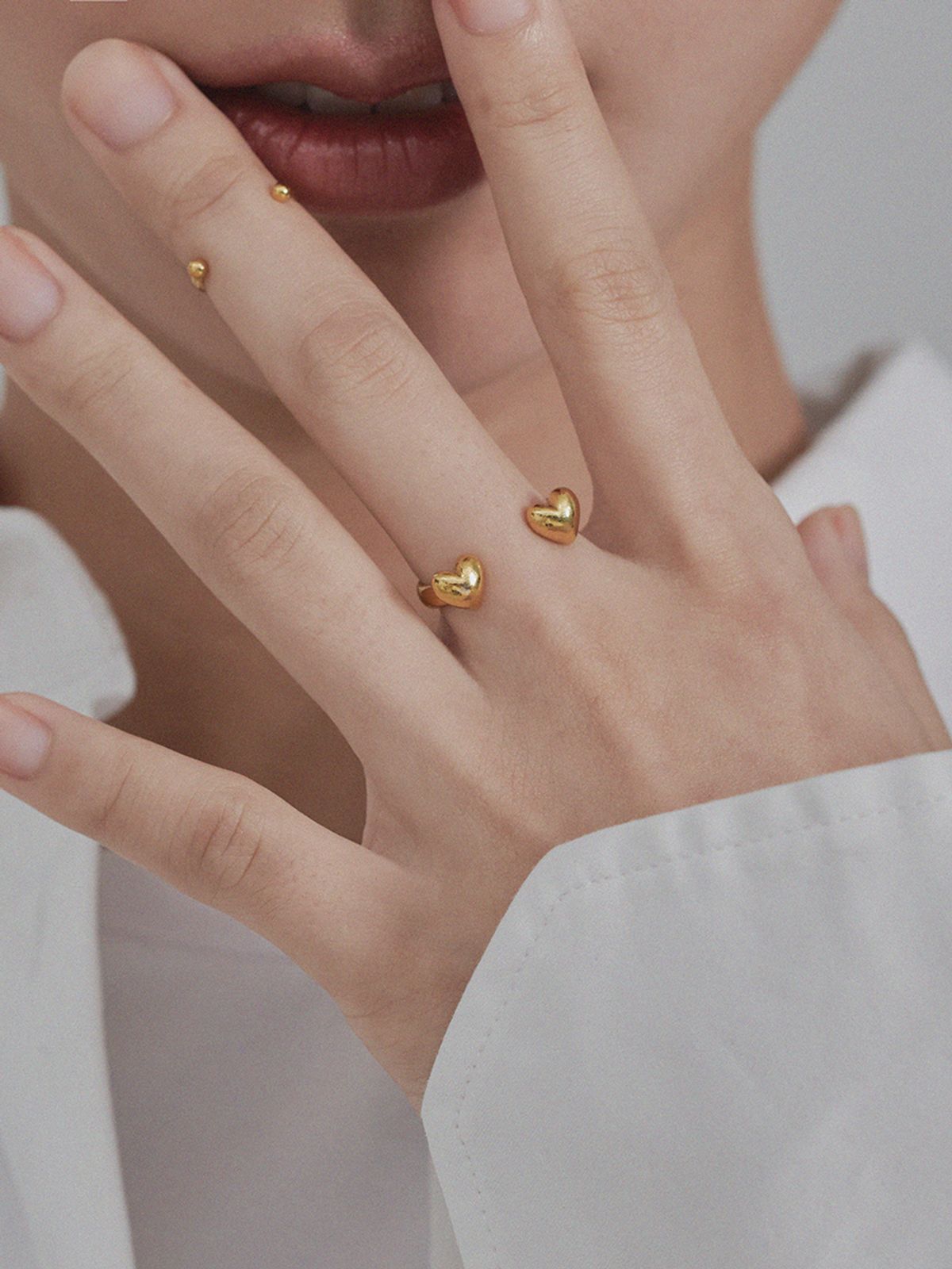피코먼트(PICOMENT) #006 Heart Open Ring _ Gold