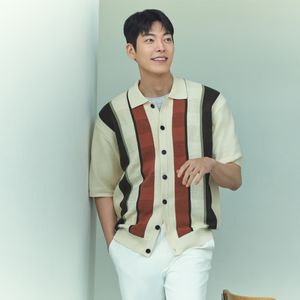 스트라이프 반팔 가디건 (FIUCD8114)