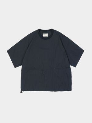포켓 볼륨 스트링 하프 티셔츠(네이비)